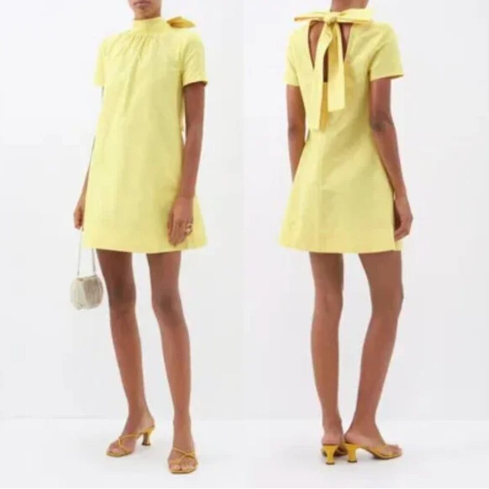 Staud Ilana Mini Dress Yellow - Size S